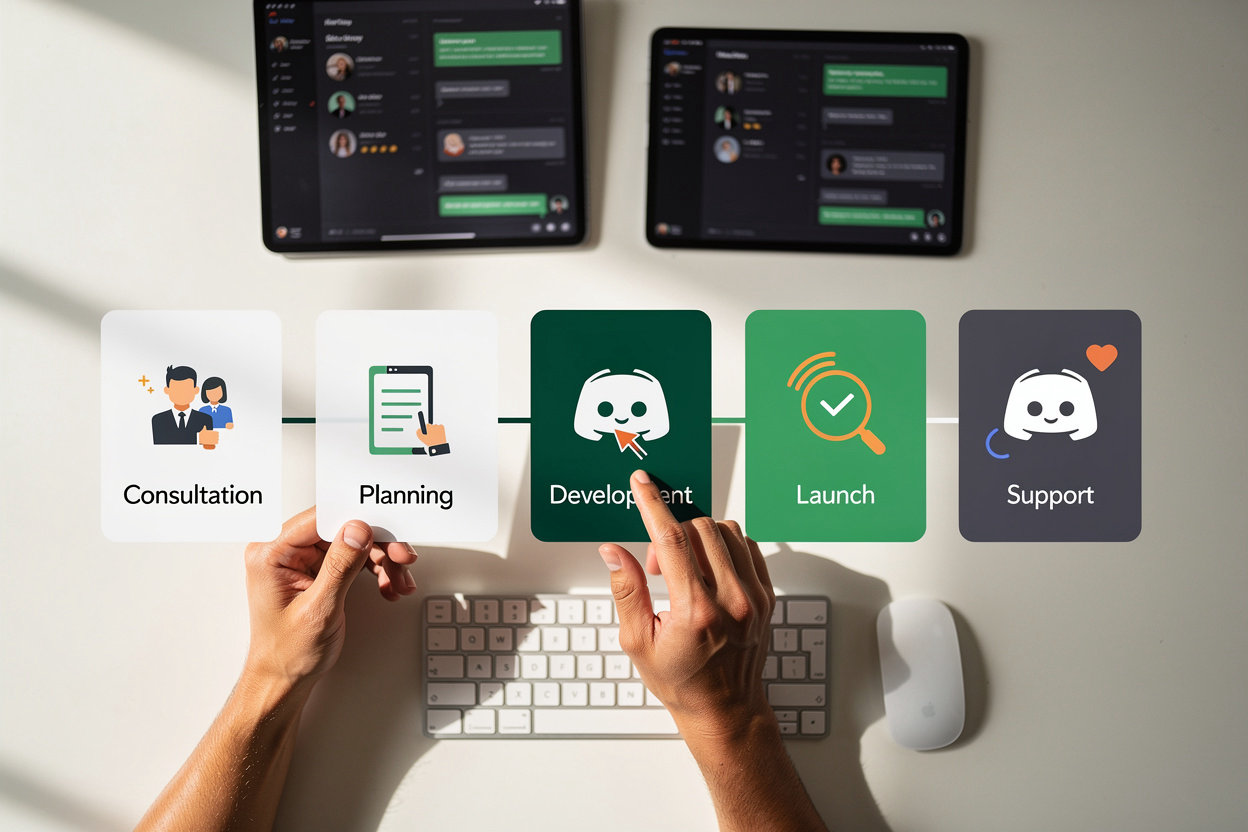 بتات دسكورد عملية تطوير بوتات Discord الاحترافية والموثوقة في الكويت